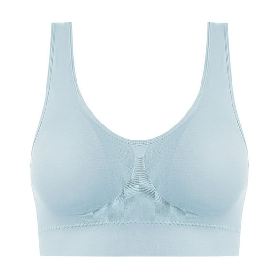 Womens Plus Size $5,Ladies Traceless Comfortable One-Piece No Steel Ring Vest Breathable Bra Woman Underwear