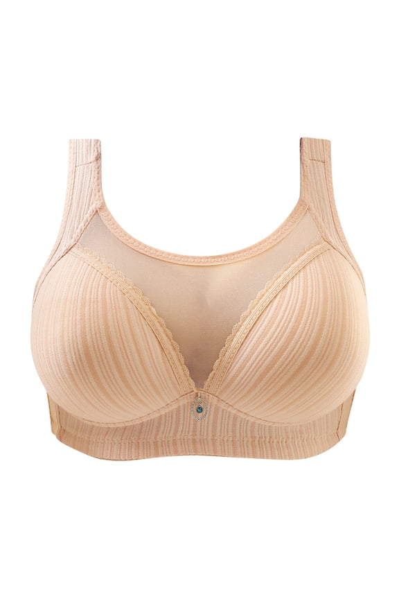 Womens Plus Size $5,Woman Comfortable Lace Breathable Bra Underwear No Rims