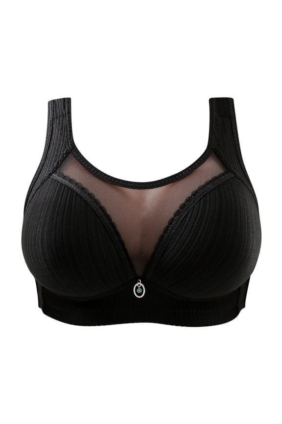 Womens Plus Size $5,Woman Comfortable Lace Breathable Bra Underwear No Rims