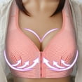 thumbnail image 1 of Womens Plus Size $5,Women Bra Soild Wire Free Underwear One-Piece Bra Everyday Front Buckle Underwear, 1 of 6