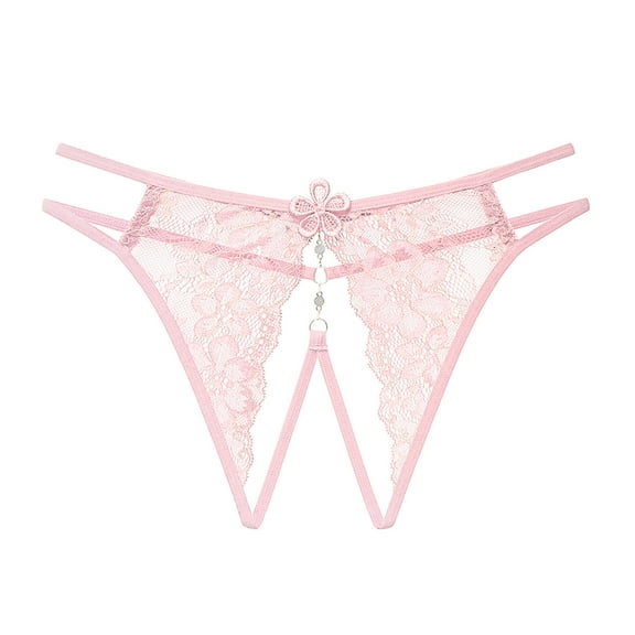 Womens Plus Size $5,Women Fashion Sexy Butterfly Shape Low Lace Open Panties Sexy Underpant