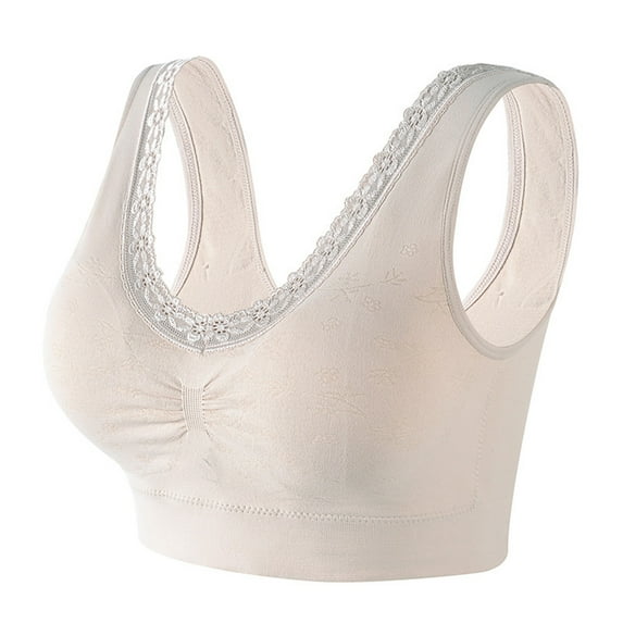 Womens Plus Size $5,Women Seamless Sports Bra Wirefree Yoga Bra with Removable Pads