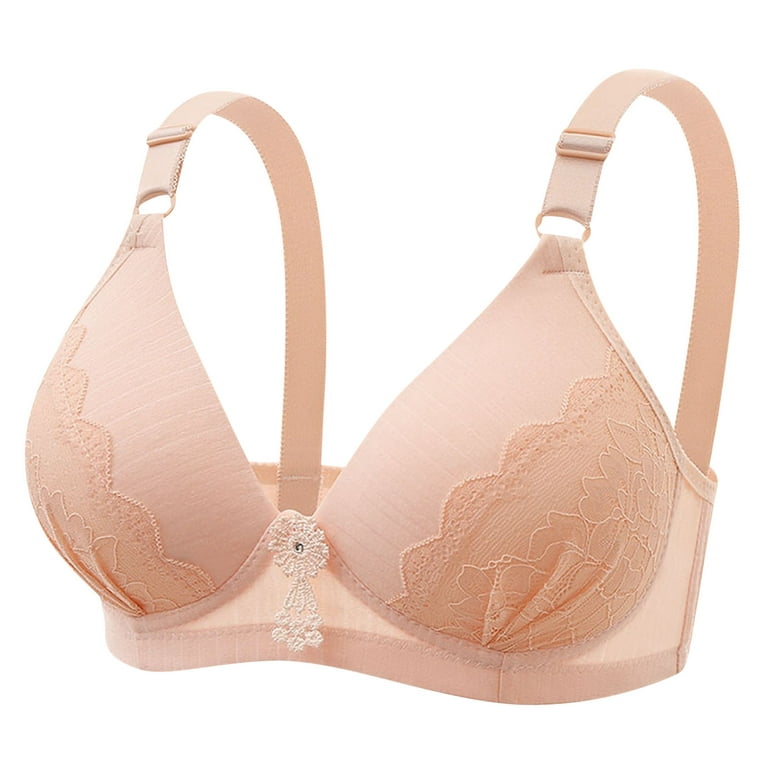 Exclare Women's Full Coverage Plus Size Comfort Double Support Unpadded  Wirefree Minimizer Bra (36DD, Pink)