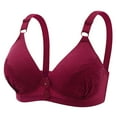 thumbnail image 1 of Womens Plus Size $5,Women Thin Plus Size Breathable Gathered Underwear Women Non-Steel Bra Daily Bra, 1 of 6