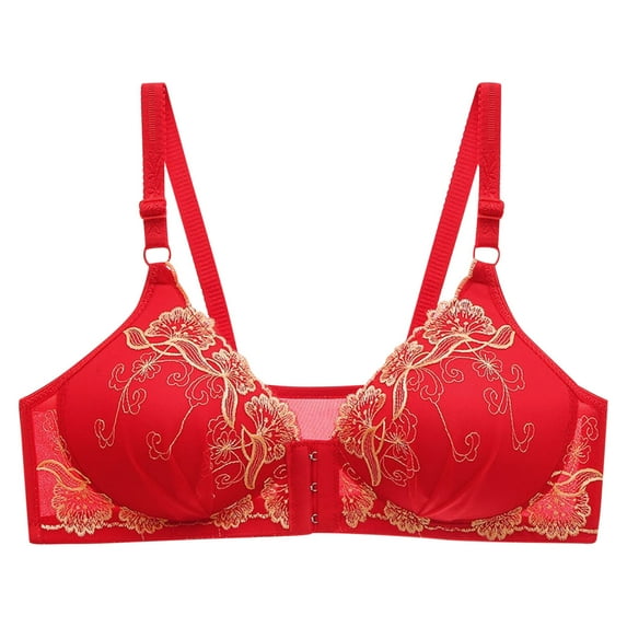 Womens Plus Size $5,Women Thin Plus Size Breathable Gathered Underwear Women Non-Steel Bra Daily Bra