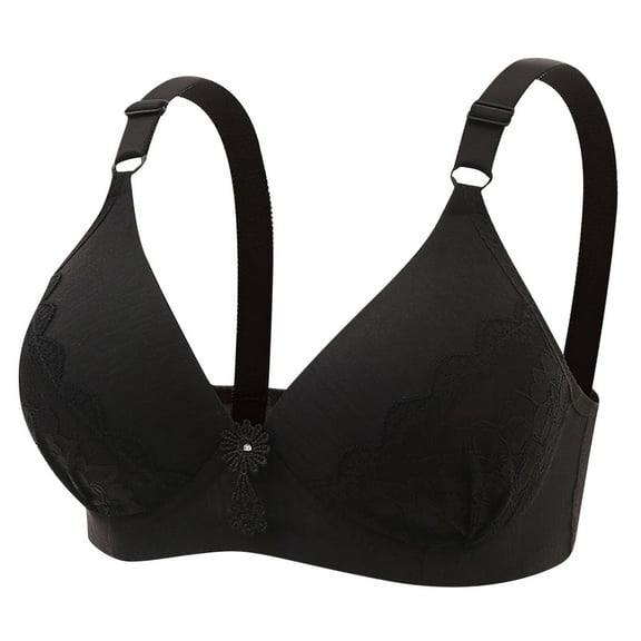 Womens Plus Size $5,Women Thin Plus Size Breathable Gathered Underwear Women Non-Steel Bra Daily Bra