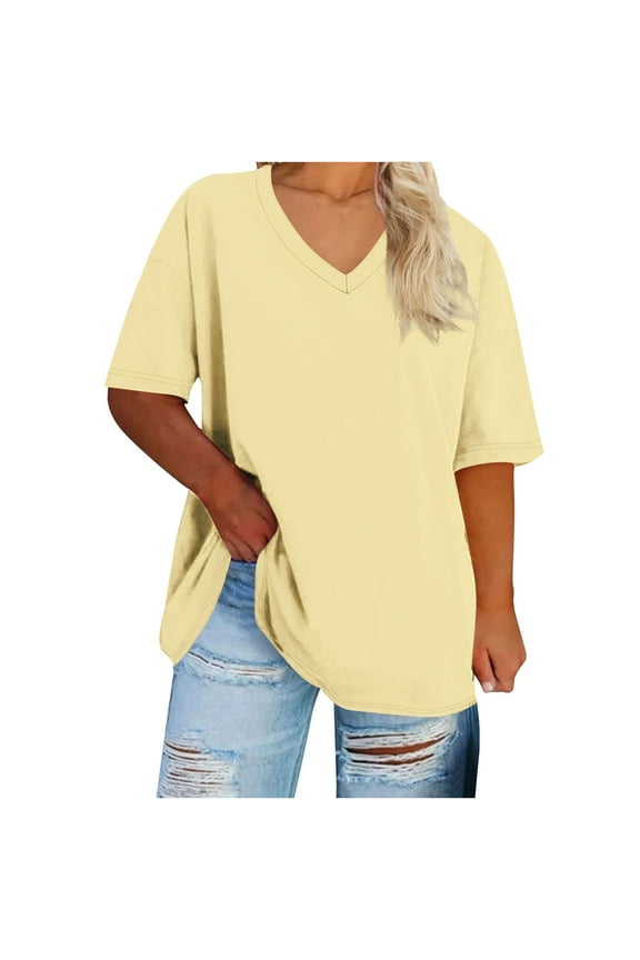 Womens Plus Size Fashion Womens Plus Size Short Sleeve Tops Blouses T-Shirts Ladies' Short Sleeve Shirts
