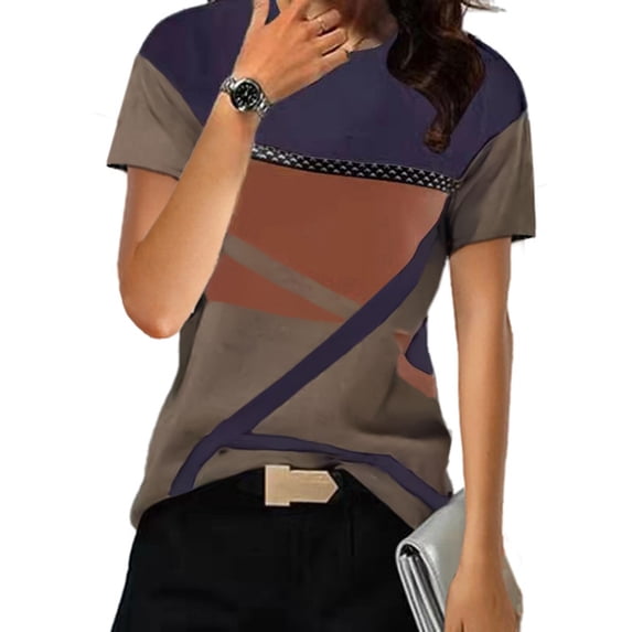 Womens Plus Size,Women Casual Print Pullover Short Sleeve T-Shirt Tops Blouse