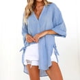 thumbnail image 1 of Womens Plus Size Loose Button Long Shirt Dress Cotton Ladies Casual Tops T-Shirt Blouse, 1 of 6