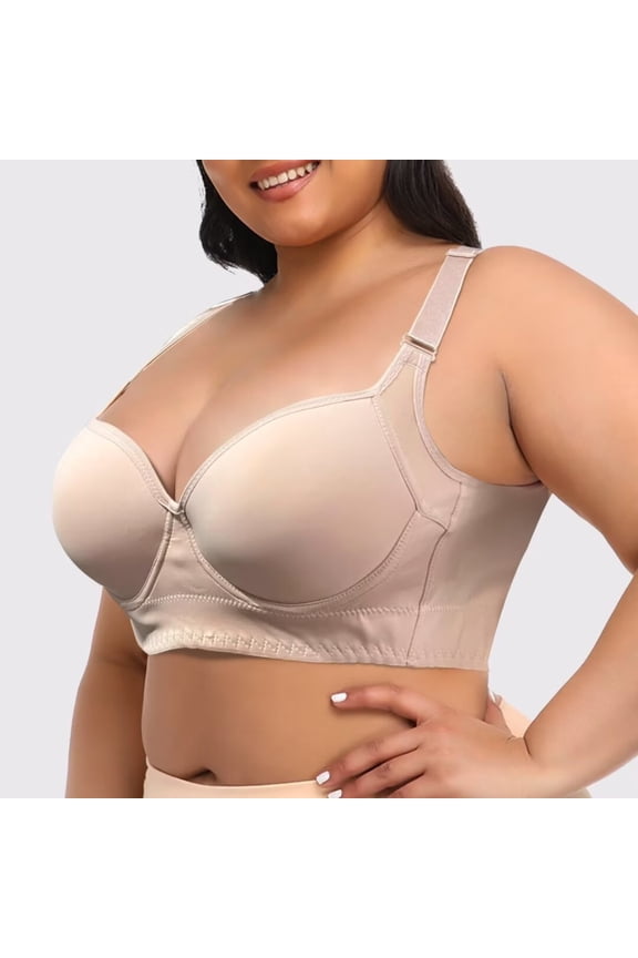 Womens Plus Size Comfortable Seamless Full Coverage Bra with Soft Support Everyday Bra