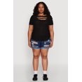 thumbnail image 1 of Womens Plus Size Cut Out Crew Neck Tee, 1 of 5