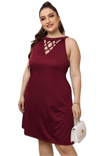Spandex Polyester Plus Size Dresses