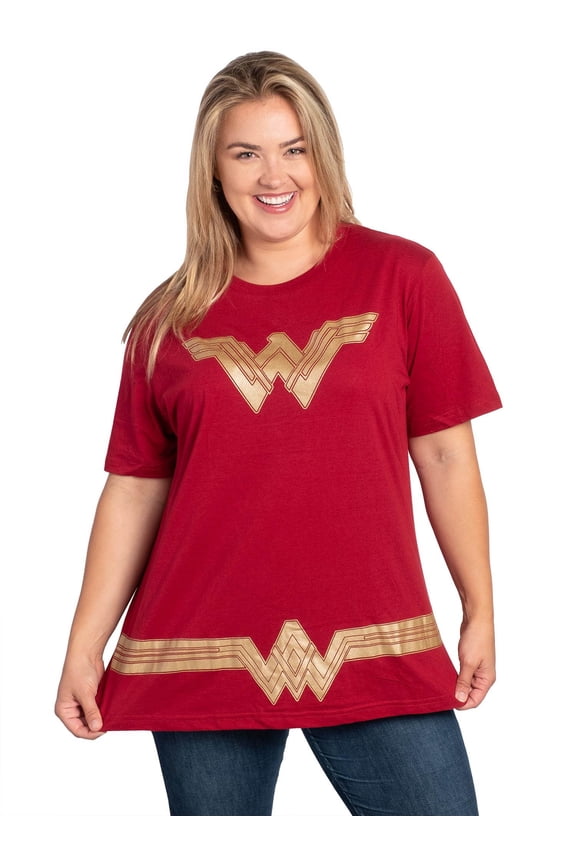 Womens Plus Size DC Comics Wonder Woman Short Sleeve T-Shirt Tee