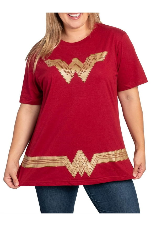 Womens Plus Size DC Comics Wonder Woman Short Sleeve T-Shirt Tee