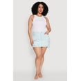 thumbnail image 1 of Womens Plus Size Daisy Acid Wash Denim Cargo Skirt, 1 of 5