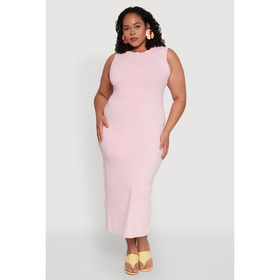 Womens Plus Size Daisy Mineral Wash Maxi Tank Dress