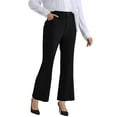 thumbnail image 1 of Womens Plus Size Dress Pants High Waisted Flare Casual Slacks Stretchy Business Office Work Trousers with Pockets, 1 of 7