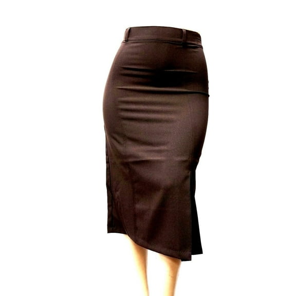 Womens Plus Size Dressy Office Work Maxi Skirt High Waisted Long Stretch 14 to 24