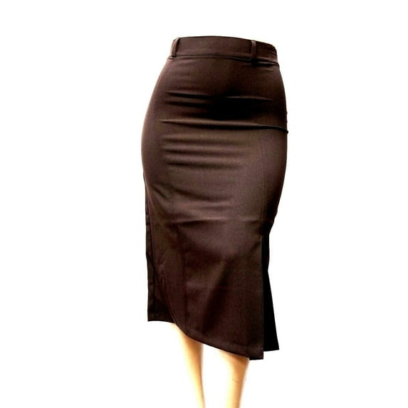 Womens Plus Size Dressy Office Work Maxi Skirt High Waisted Long Stretch 14 to 24