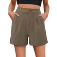 thumbnail image 1 of Womens Plus Size Dressy Shorts Casual High Waist Loose Solid Color Suit Shorts With Pockets, 1 of 8