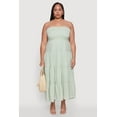 thumbnail image 1 of Womens Plus Size Elegant Strapless Tiered Sundress, 1 of 4