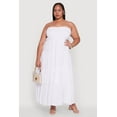 thumbnail image 1 of Womens Plus Size Elegant Strapless Tiered Sundress, 1 of 4