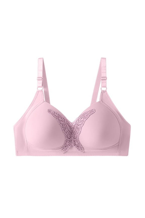 Womens Plus Size Everyday Bra Demi Padded Bralette Seamless Brassiere Scalloped Push Up Bras Comfort Bralettes Lady Lace Lingerie Intimate Apparel