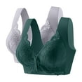 thumbnail image 1 of Womens Plus Size Everyday Bras, Women's Full Coverage Front Closure Posture Back Unpadded Wirefree Lace Everyday Bra -Comfort and Double Support M-5XL, 1 of 8