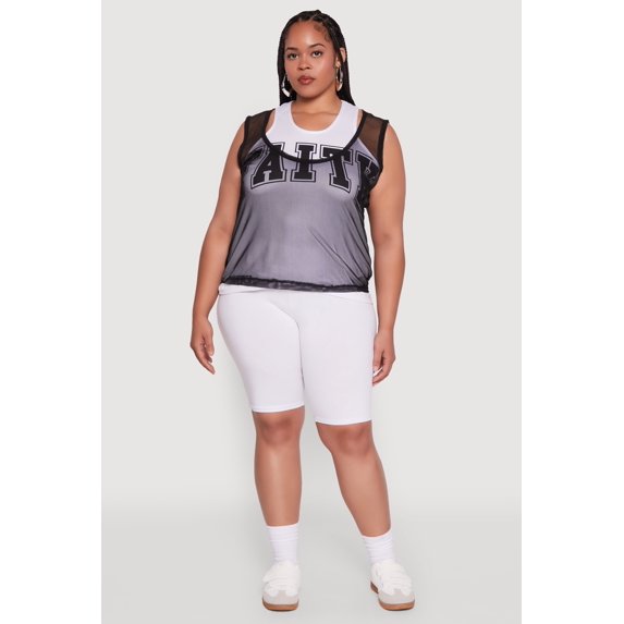 Womens Plus Size Faith Graphic Lined Tank Top