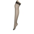 thumbnail image 1 of Womens Plus Size Fishnet Stockings with Lace Top Thigh Highs Hosiery, 1 of 2
