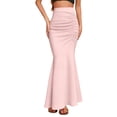 thumbnail image 1 of Womens Plus Size Fishtail Pencil Skirts Elegant Ruffle Hem Skirt High Waisted Stretch Skirts, 1 of 4