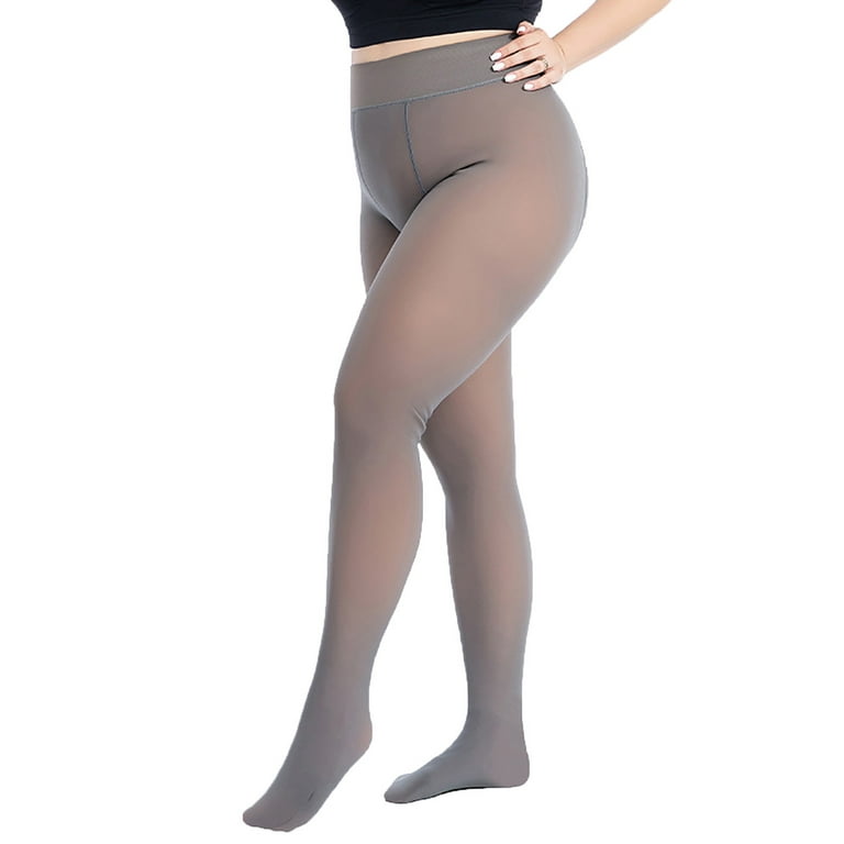  Plus Size Fleece Lined Tights,Winter Warm Fake