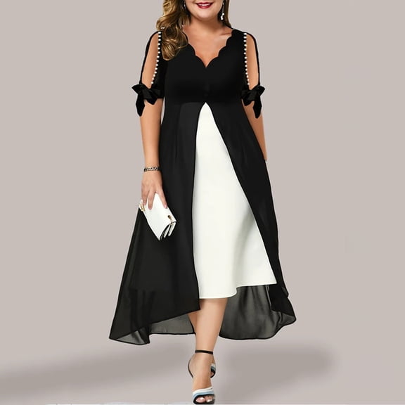Womens Plus Size Formal Dresses V Neck Off Shoulder Cocktail Party Dress Lace Sleeves Split A-Line High Low Dresses