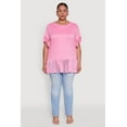thumbnail image 1 of Womens Plus Size Fringe Sleeve Hem Tee, 1 of 5