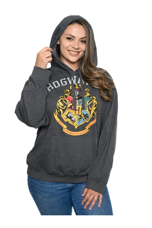 Womens Plus Size Harry Potter Hoodie Sweatshirt Hogwarts Crest Wizards