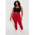 thumbnail image 1 of Womens Plus Size High Waisted Ribbed Knit Seamless Leggings, 1 of 5