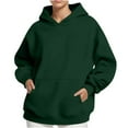 thumbnail image 1 of Womens Plus Size Hoodies, Long Sleeve Pullover for Women Fall Fashion Loose Fit Solid Color Oversized Hooded Sweatshirts with Pockets S-3XL, 1 of 5