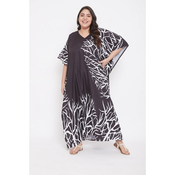 Womens Plus Size Kaftan Long Maxi Dress for Ladies Loose Casual Beachwear Caftan Online