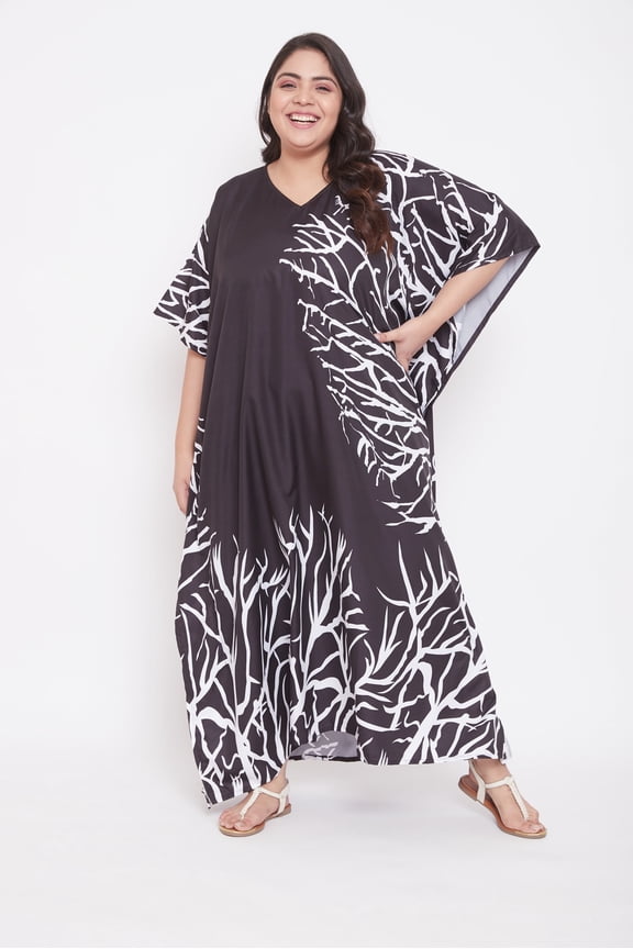 Womens Plus Size Kaftan Long Maxi Dress for Ladies Loose Casual Beachwear Caftan Online