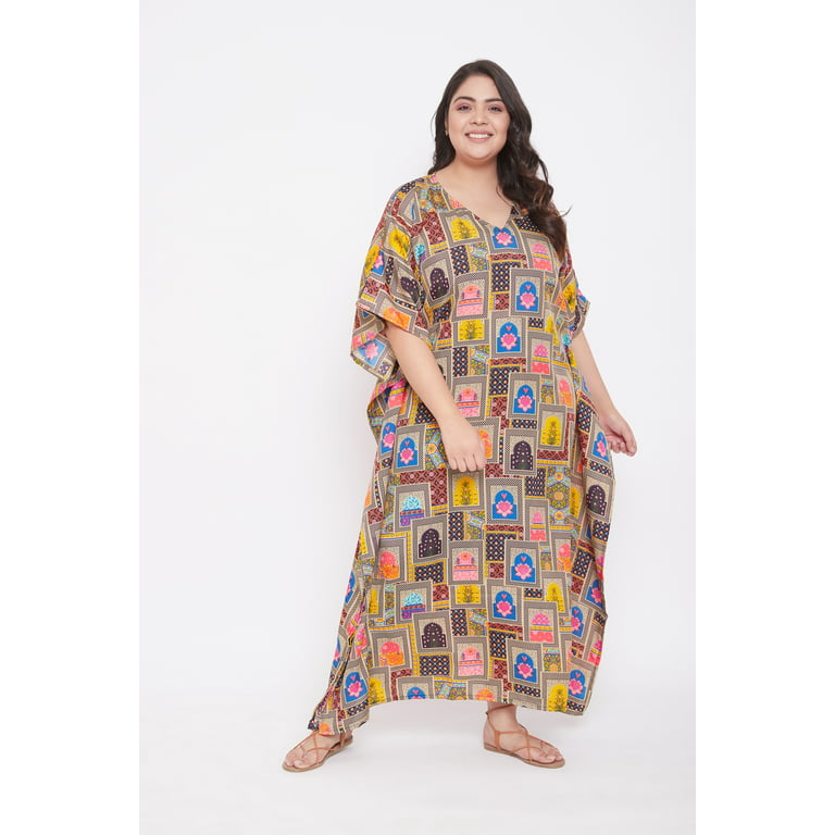 Womens Plus Size Kaftan Long Maxi Dress for Ladies Loose Casual wear Caftan  Online 