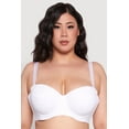 thumbnail image 1 of Womens Plus Size Laser Cut Seamless Balconette Bra | Convertible to Strapless, 1 of 7