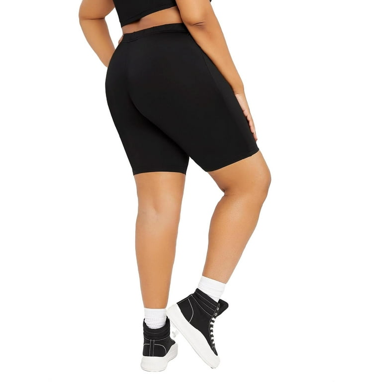 Walmart biker shorts plus hot sale size