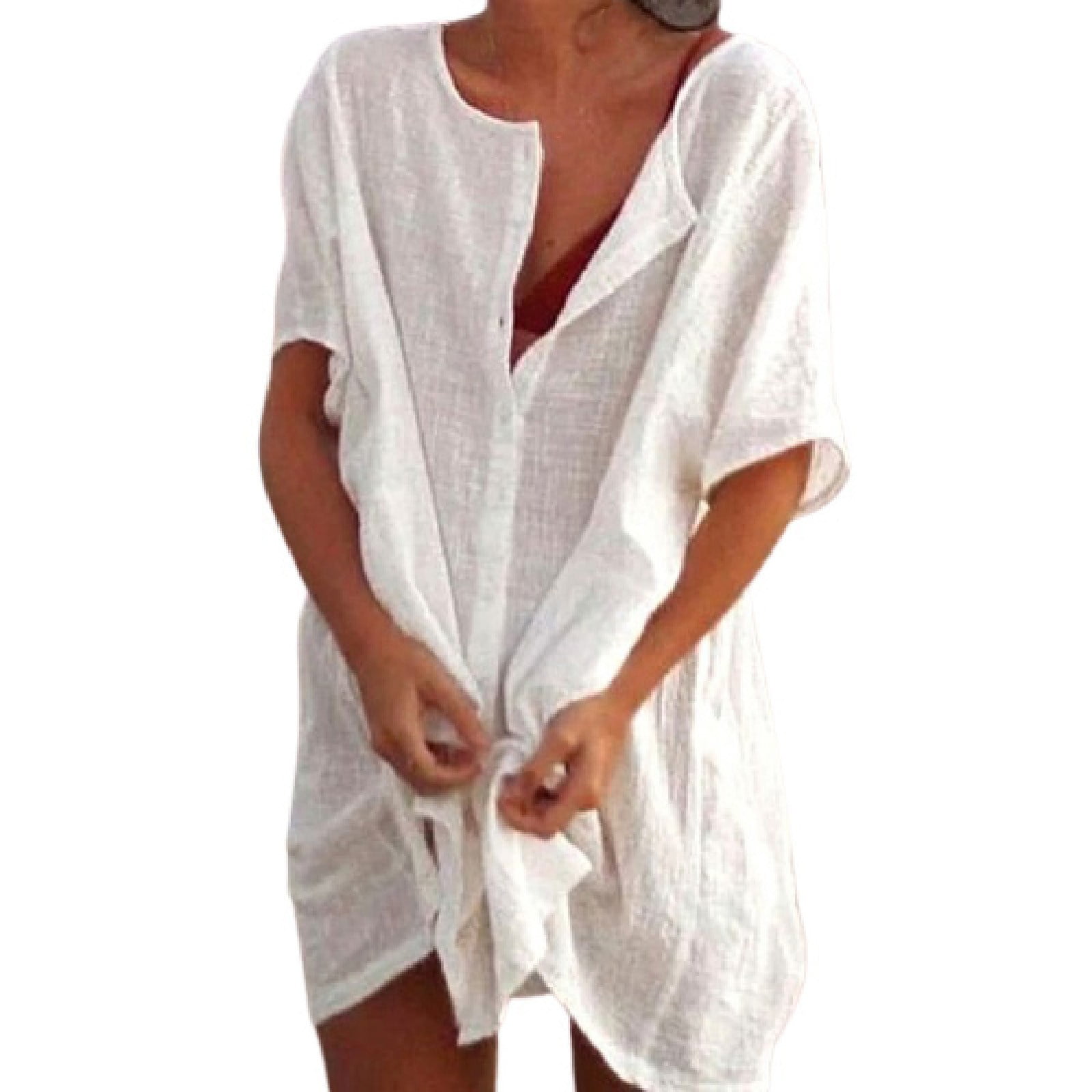 chinese dress ladies LANA LINEN BEACH COVER UP| Coco de Chom main image 0