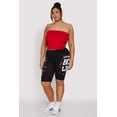 thumbnail image 1 of Womens Plus Size Living My Best Life Graphic Shorts, 1 of 5