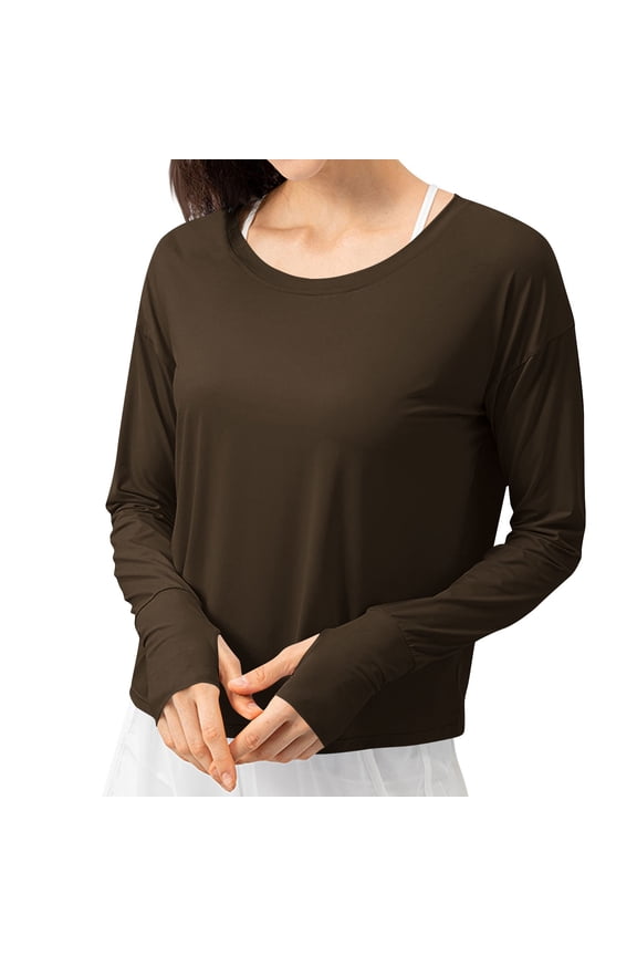 Womens Plus Size Long Sleeve Shirts UPF 50+ Sun Protection Shirts for Hiking Fishing Workout Rash Guard
