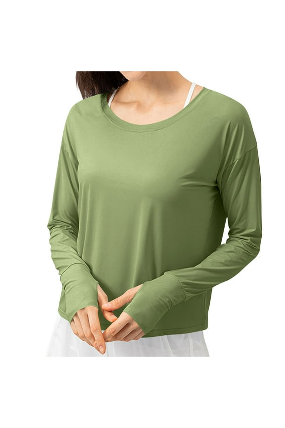 Womens Plus Size Long Sleeve Shirts UPF 50+ Sun Protection Shirts for Hiking Fishing Workout Rash Guard