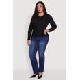 thumbnail image 1 of Womens Plus Size Long Sleeve V Neck Tee, 1 of 5