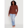 thumbnail image 1 of Women's Plus Size Long Sleeve V Neck Tee, 1 of 5