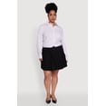 thumbnail image 1 of Womens Plus Size Mini Pleated Skirt with Contrast Waistband, 1 of 5