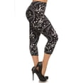 thumbnail image 1 of Womens Plus Size Musical Notes 3/4 Crop Capri Leggings (One Size Plus), 1 of 1